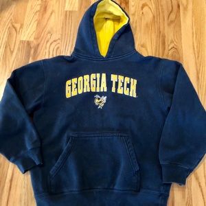 Georgia tech navy blue vintage hoodie fleece